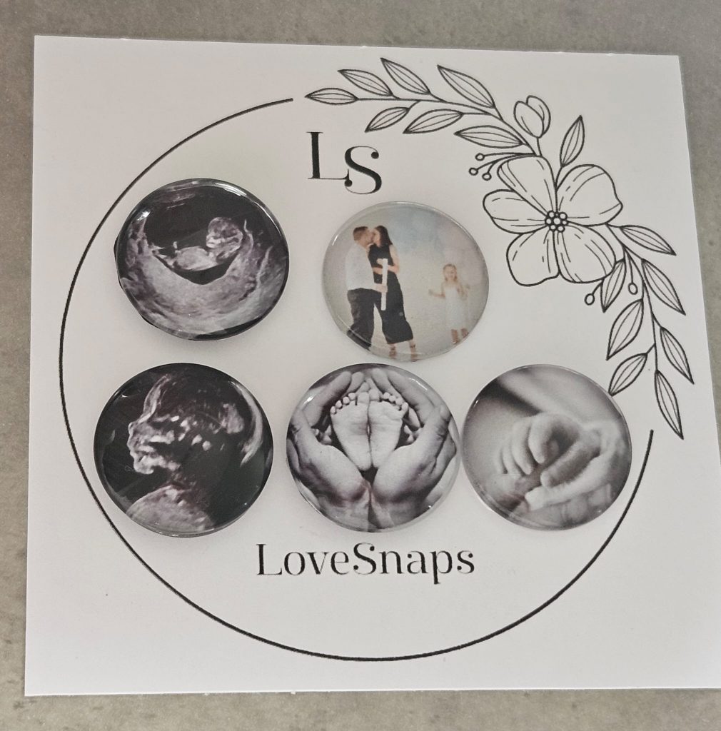 LoveSnaps Round Photo Magnet (5 Pack)